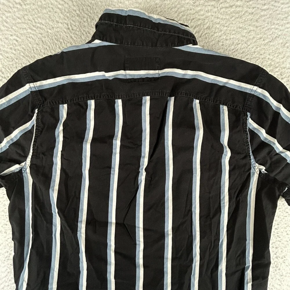 Hollister Shirt Mens Small Lot of 2 Striped Button Up Short Sleeve Epic Flex